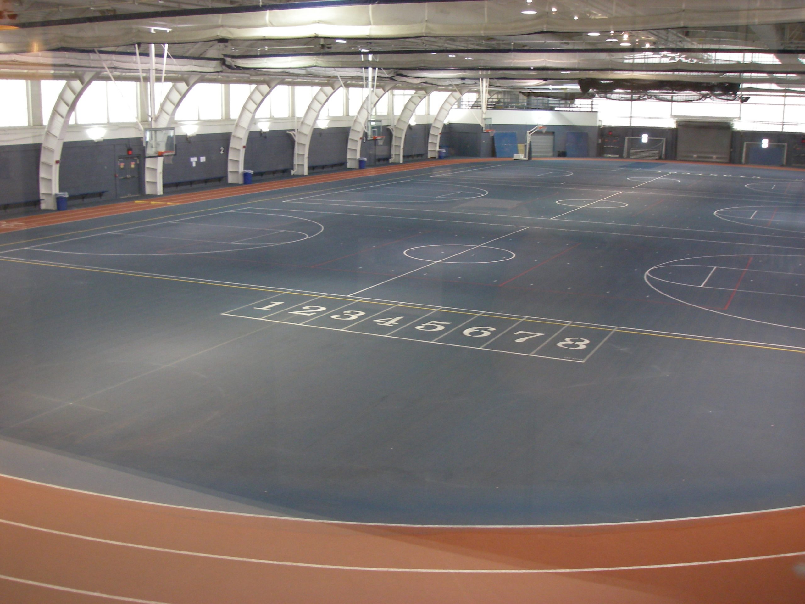 indoor track playing fields sports courts